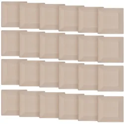 Teller eckig aus Zuckerrohr 24er-Set, Teller biologisch abbaubar, 20 x 20 cm