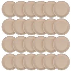 Teller rund aus Zuckerrohr 24er-Set, Teller biologisch abbaubar, 18 x 18 cm