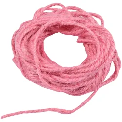 Juteschnur rosa zum Basteln und Befestigen, Deko Kordel, 10 m Länge , 1,5 mm