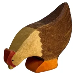 Holztier Huhn, handgefertigt, 7 x 5 x 2 cm