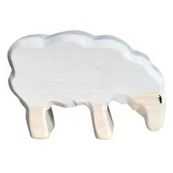 Holztier Schaf, handgefertigt, 10 x 6,5 x 3 cm