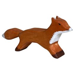 Holztier Fuchs, handgefertigt, 14 x 6 x 2,5 cm