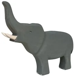 Holztier Elefant, handgefertigt, 22 x 18 x 3 cm