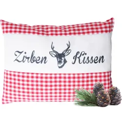 Zirbenkissen Vichy Rot 26 x 19 cm
