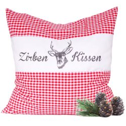 Zirbenkissen Vichy Rot 40 x 40 cm