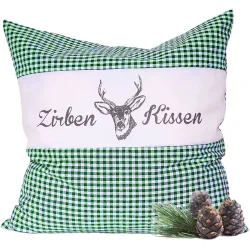 Zirbenkissen Vichy Grün 40 x 40 cm