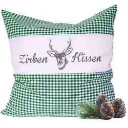Zirbenkissen Vichy Grün 30 x 30 cm