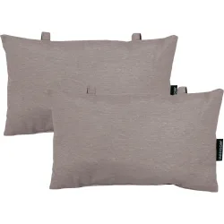 2er-Set Kopfkissen für Garten- und Liegestühle, ca. 24 x 40cm, taupe