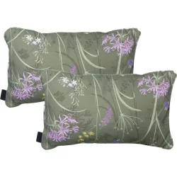2er-Set Deko-Kissen Outdoor, Blumenmuster grün, 30 x 50 x 10 cm