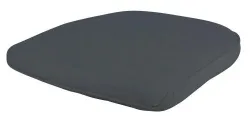 Stuhlkissen mit abnehmbarem Bezug, Polyester, grau, ca. 46 x 8 x 51 cm
