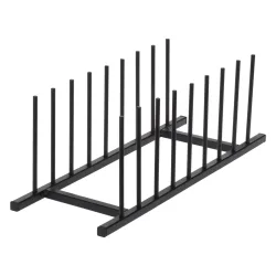 Tellerhalter aus Metall, für 8 Teller, schwarz, 34,5 x 12,5 cm