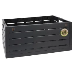 Klappbox aus Kunststoff, Faltkiste mit Grifföffnungen und Klappmechanismus