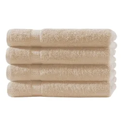 Handtücher 50 x 100 cm, 100% luxuriöse Baumwolle, 4er-Set Frottier Handtücher, beige