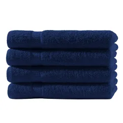 Handtücher 50 x 100 cm, 100% luxuriöse Baumwolle, 4er-Set Frottier Handtücher, navy