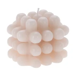 Bubble Kerze, rosé, Dekokerze, 8 x 8 x 6,5 cm