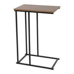 Couchtisch zum Unterschieben, braun-schwarz, Beistelltisch, 40 x 26 x 58 cm