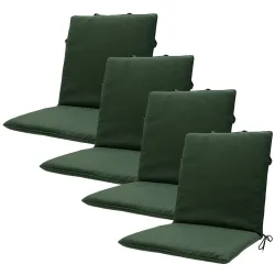 Niederlehner-Auflage 4er-Set, weiche und komfortable Gartestuhlkissen, grün, 97 x 49 cm