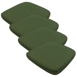 Stuhlkissen Outdoor 4er-Set, bequeme und komfortable Sitzkissen, grün, 48 x 48 cm