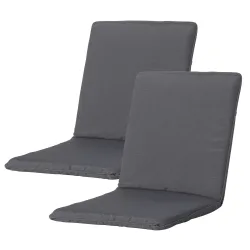 Niederlehner-Auflage 2er-Set, weiche und komfortable Gartenstuhlkissen, grau, 97 x 49 cm