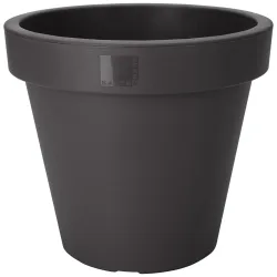 Blumentopf rund, anthrazit, Pflanztopf aus 100% recyclebarem Kunststoff, Ø 20 cm