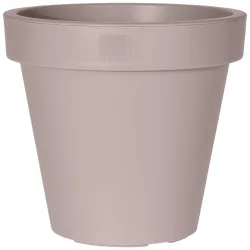 Blumentopf rund, braun-grau, Pflanztopf aus 100% recyclebaren Kunststoff, Ø 25 cm