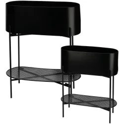 Pflanzständer 2er-Set aus Metall, Blumentopfständer, 2 Grössen