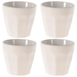 Espressotassen aus Porzellan im 4er-Set, Kaffeebecher in matt und glänzend, je 90 ml