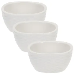 Serviert-Set, 3 Schalen, Porzellan, Ø 9,5 x H 4,5 cm