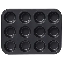 Muffin-Backform für 12 Muffins, antihaftbeschichtet, 35,5 x 26,5 cm
