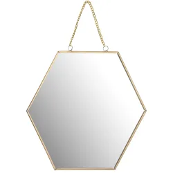 Wandspiegel in Honigwabenform, gold, 25 cm