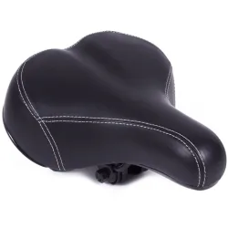 Velosattel mit Gel-Polster, Fahrradsattel, schwarz, 25 x 20 cm