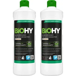 2er-Set BioHy Bodenreiniger für Wischroboter mit Orangenduft 1L