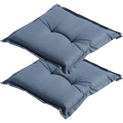 2er-Set Garten Sitzkissen, kobalt, 50x50 cm