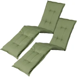 2er-Set Liegen-Auflage, weiche und komfortable Polsterauflage, grün, 200 x 65 cm