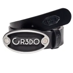 Logobelt-Echtleder Gürtel, CREDO, Gurtlänge 120cm, Swiss made