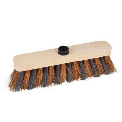 Besenkopf aus Holz mit Kokosnuss- und PVC-Borsten, 29 cm