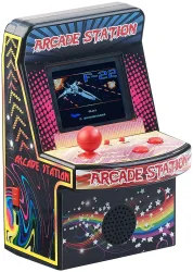Handlicher Retro-Videogame-Automat, 200 Spiele, LCD-Farb-Display, Akku