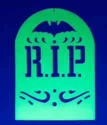 Glow-in-the-dark Halloween-Fensterdeko Grabstein, 26 x 19 cm