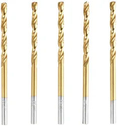 HSS-Bohrer-Set für Metall, Titan-beschichtet, 3 mm, 5 Stück