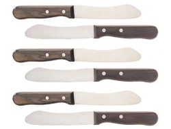 6er Set Frühstücksmesser mit 11,5-cm-Klinge und Griff aus Blackwood-Holz