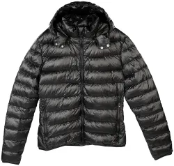 Daunenjacke, schwarz, Grösse XL, unisex, Stepp-Optik