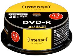INTENSO DVD-R Cake Box 4.7 GB 4801154 16x Printable 25 Pcs