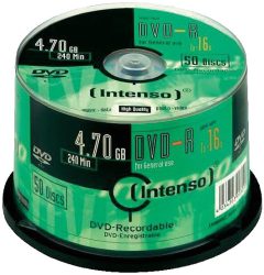 INTENSO DVD-R Cake Box 4.7GB 4101155 16x 50 Pcs