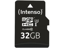 INTENSO Micro SDHC Card PRO 32GB 3433480 with adapter, UHS-I