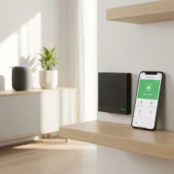 WLAN-Alarmanlage mit Funk-Anbindung, App, Sprachsteuerung