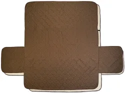 Wende-Schonbezug für 3-Sitzer-Sofa, wasserabweisend, Beige/Braun
