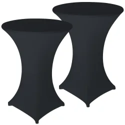 2er-Set Stretch-Stehtischhussen, OEKO-TEX® Standard 100, anthrazit