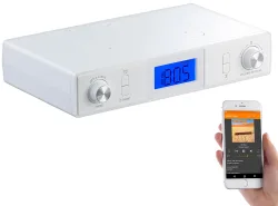 Stereo-FM-Küchen-Unterbauradio mit Bluetooth, Timer, Wecker, LCD, PLL