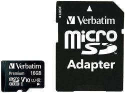 Verbatim Speicherkarte MicroSDHC/SDXC Premium, Speicherkapazität 16 GB