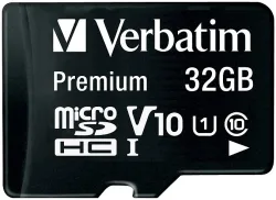 Verbatim Speicherkarte MicroSDHC/SDXC Premium, Speicherkapazität, 32 GB